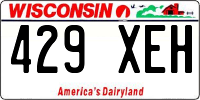 WI license plate 429XEH