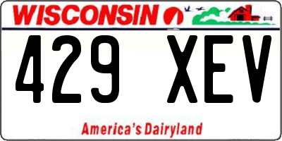 WI license plate 429XEV