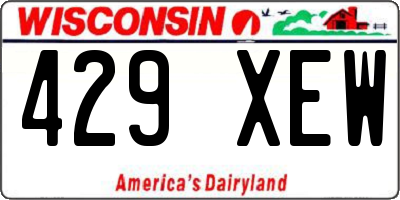 WI license plate 429XEW
