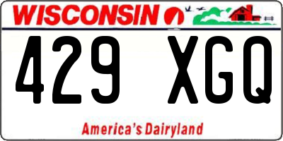 WI license plate 429XGQ