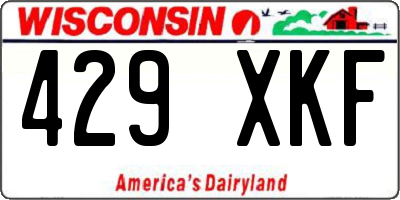WI license plate 429XKF
