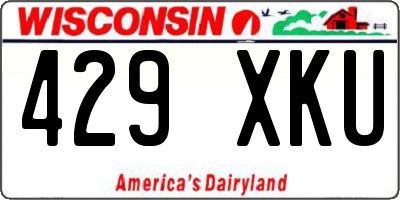 WI license plate 429XKU