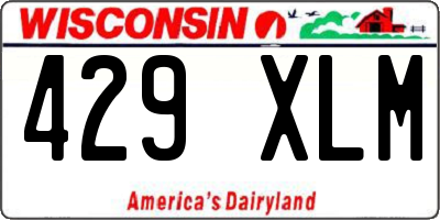 WI license plate 429XLM