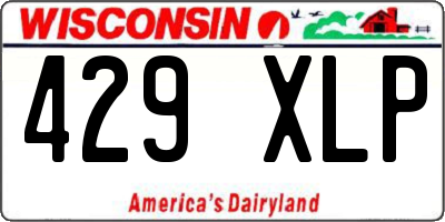 WI license plate 429XLP