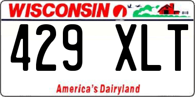 WI license plate 429XLT