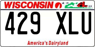WI license plate 429XLU