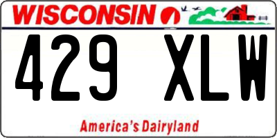 WI license plate 429XLW
