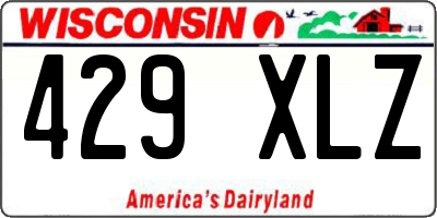 WI license plate 429XLZ