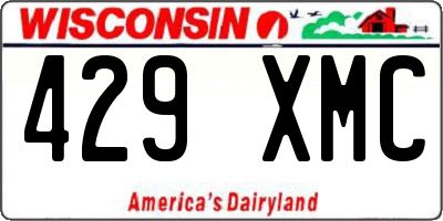 WI license plate 429XMC
