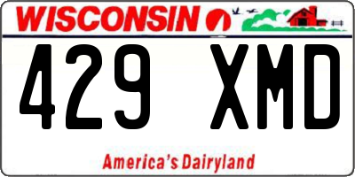 WI license plate 429XMD