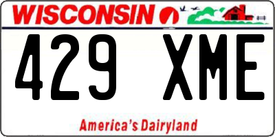 WI license plate 429XME