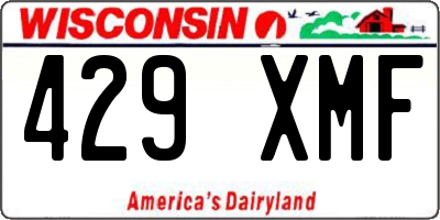 WI license plate 429XMF