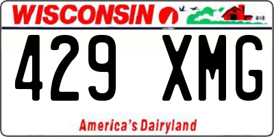 WI license plate 429XMG
