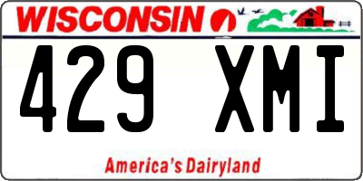 WI license plate 429XMI