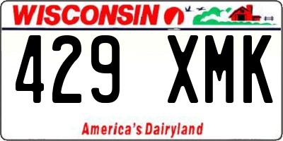 WI license plate 429XMK