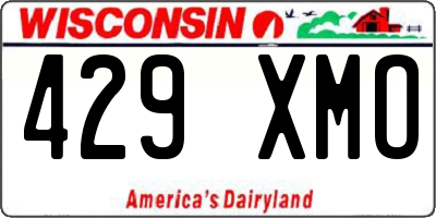 WI license plate 429XMO