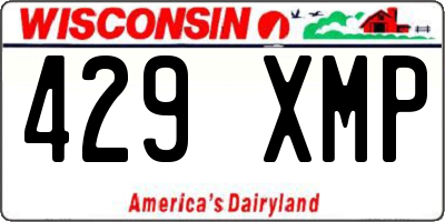 WI license plate 429XMP