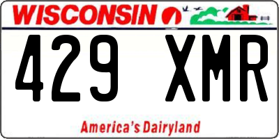 WI license plate 429XMR