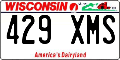 WI license plate 429XMS