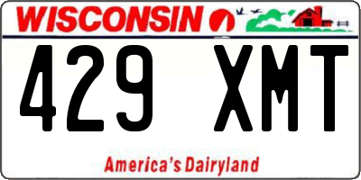WI license plate 429XMT