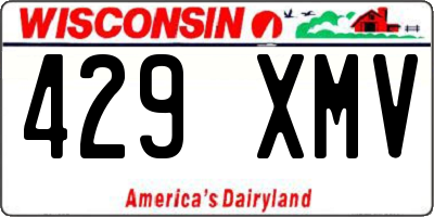 WI license plate 429XMV