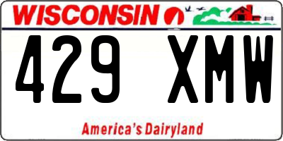 WI license plate 429XMW