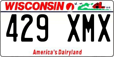 WI license plate 429XMX