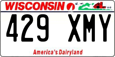 WI license plate 429XMY
