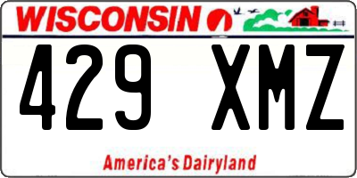 WI license plate 429XMZ