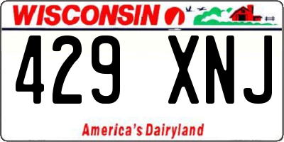 WI license plate 429XNJ