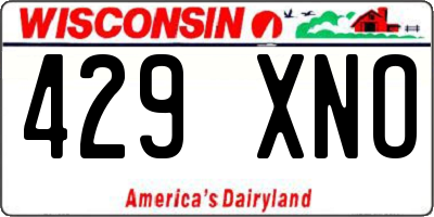 WI license plate 429XNO