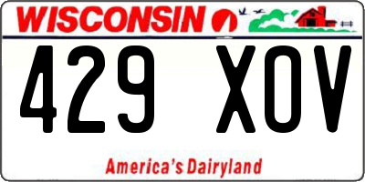 WI license plate 429XOV