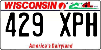 WI license plate 429XPH