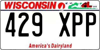 WI license plate 429XPP