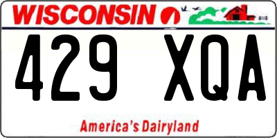 WI license plate 429XQA