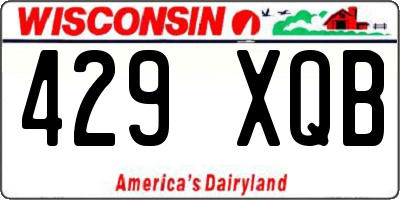WI license plate 429XQB