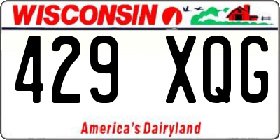WI license plate 429XQG