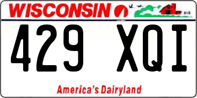 WI license plate 429XQI
