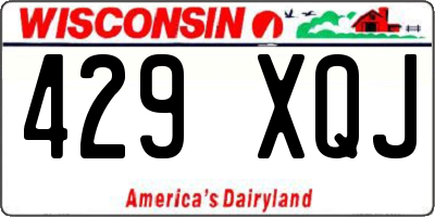 WI license plate 429XQJ