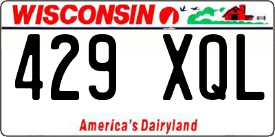 WI license plate 429XQL