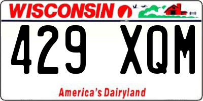 WI license plate 429XQM