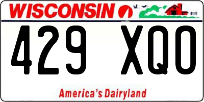 WI license plate 429XQO