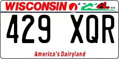 WI license plate 429XQR