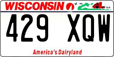 WI license plate 429XQW