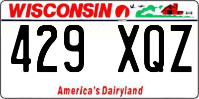 WI license plate 429XQZ