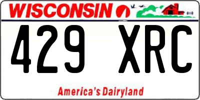 WI license plate 429XRC