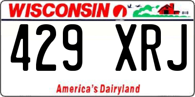 WI license plate 429XRJ
