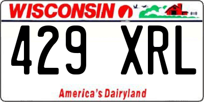 WI license plate 429XRL