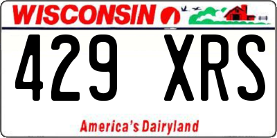 WI license plate 429XRS