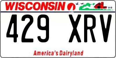 WI license plate 429XRV